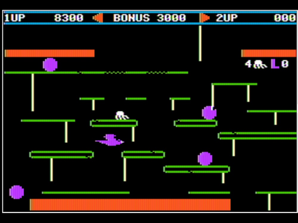 Gameplay of Apple Cider Spider for Apple II